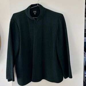 Eileen Fisher Deep Green Quilted Jacket